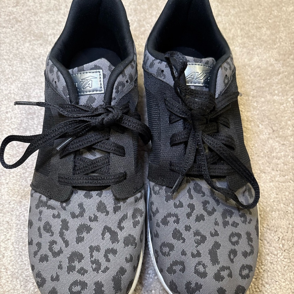 Avia Gray Leopard Print Women's Sneakers